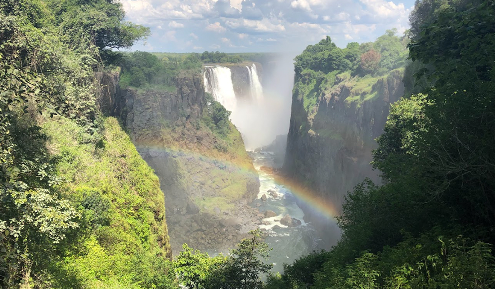 Expect an awe-inspiring view from the rainforest walk of the ‘Smoke that Thunders’ or Victoria Falls, one of the Seven Natural Wonders of the World