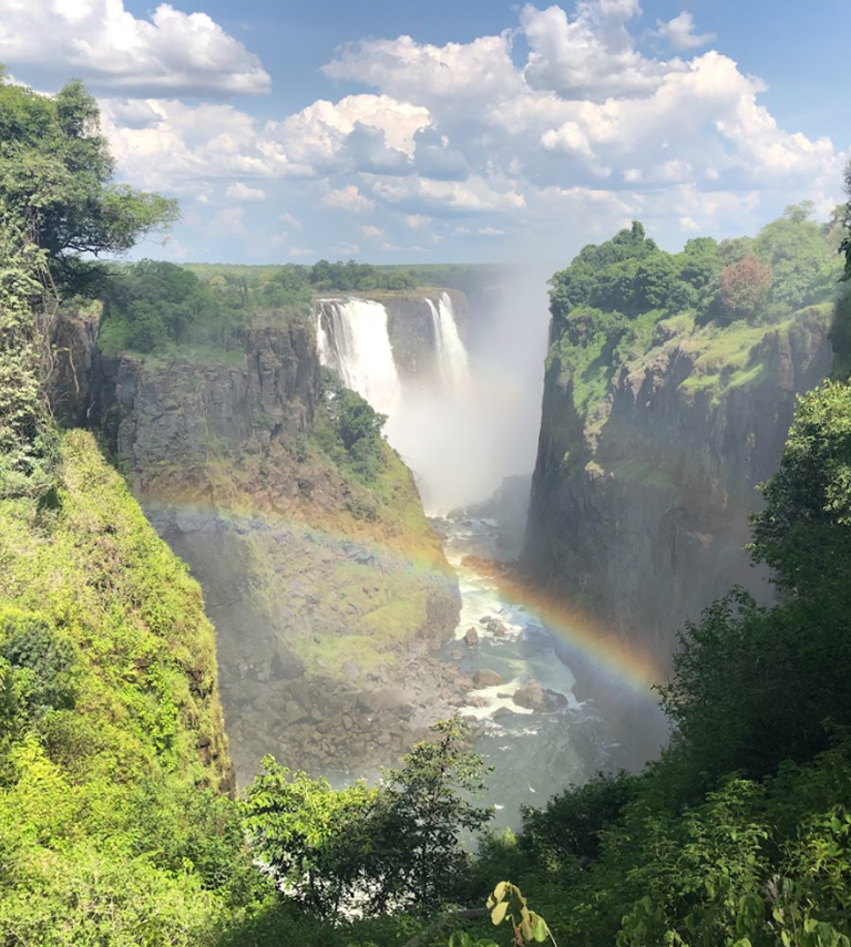 Expect an awe-inspiring view from the rainforest walk of the ‘Smoke that Thunders’ or Victoria Falls, one of the Seven Natural Wonders of the World