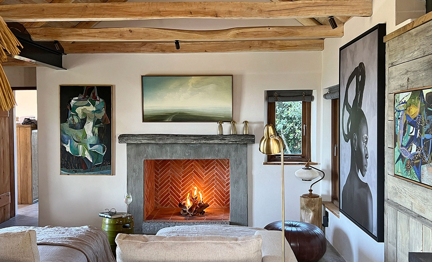 A diverse collection of art graces the walls of this cosy and peaceful escape up the West Coast