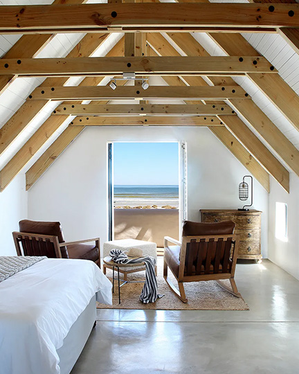 A play of light and shadow at Dwarskersbos beach house near the fishing village of Velddrif