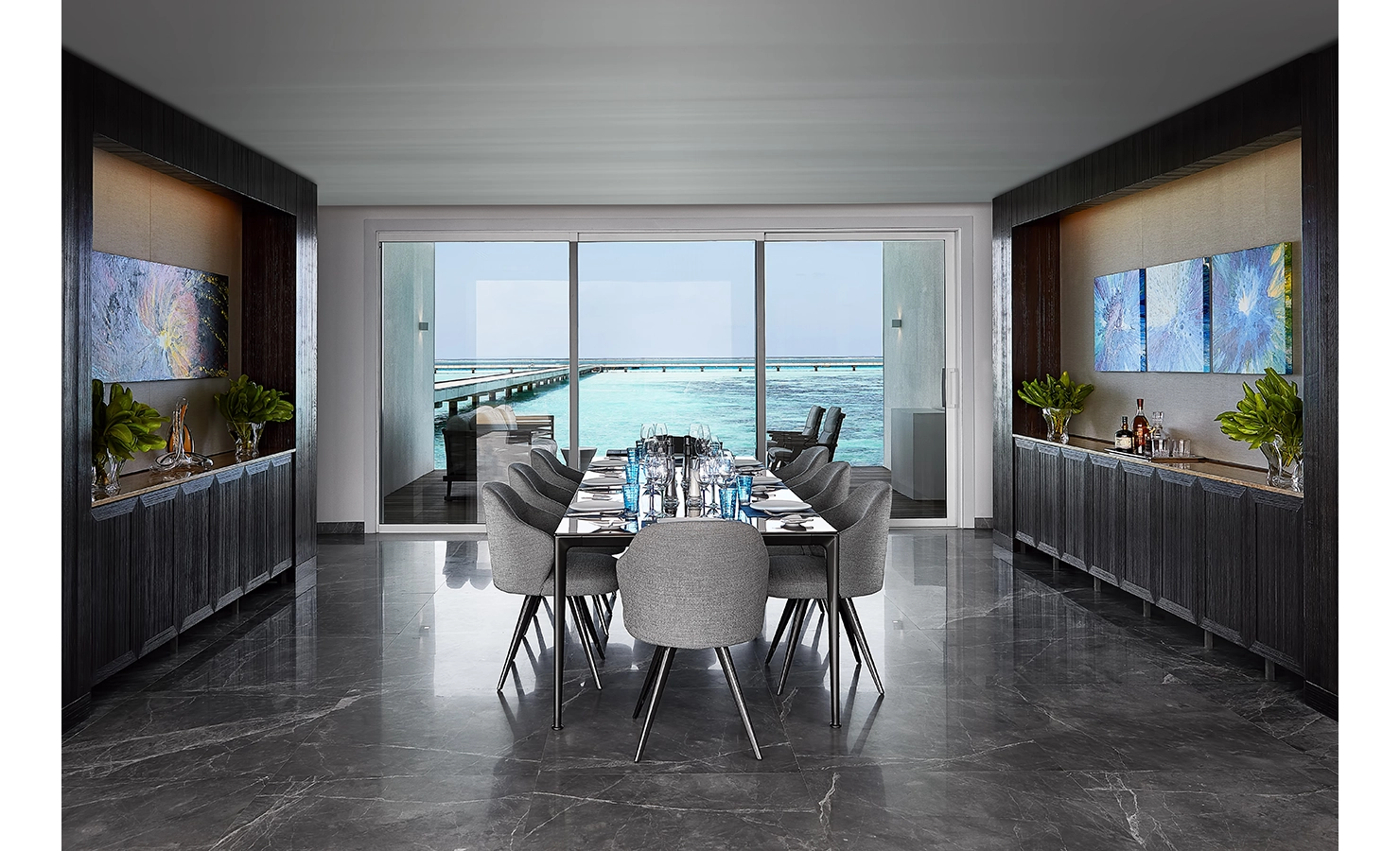 Perfect Hideaways, Conrad Maldives, Luxury accommodation dining room