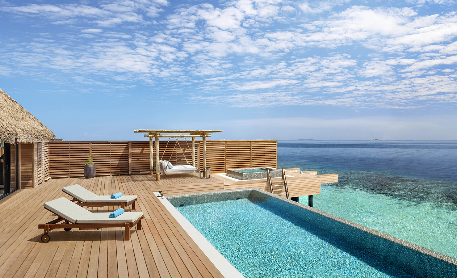 Perfect Hideaways, Waldorf Maldives, Luxury accommodation swimming pool with a view of the ocean
