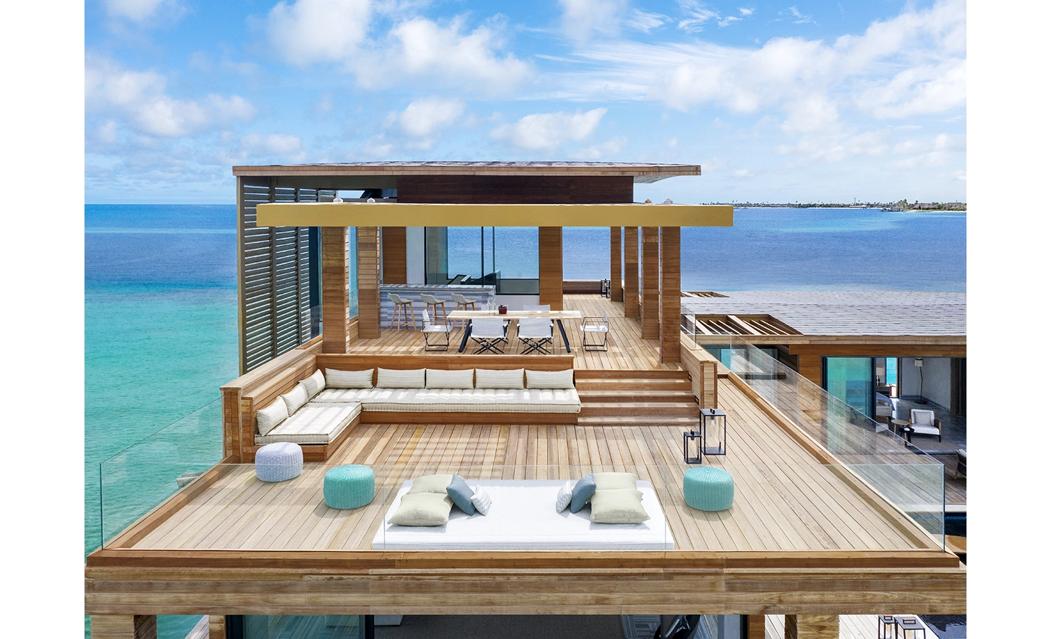 Perfect Hideaways, Waldorf Maldives, Luxury accommodation view of the house and the deck