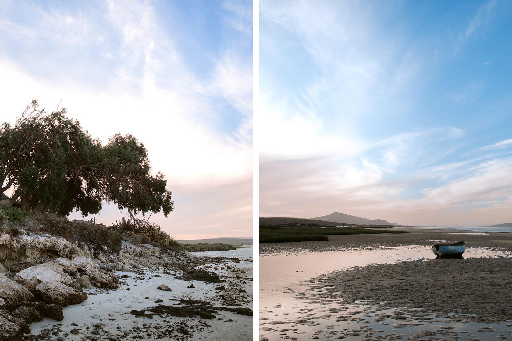 Perfect Hideaways - Bright bougainvillea blossoms cascading over the whitewashed exterior and signature blue shutters of the cottage, creating a classic West Coast aesthetic Seagull Cottage_Churchhaven_West Coast_Western Cape_South Africa