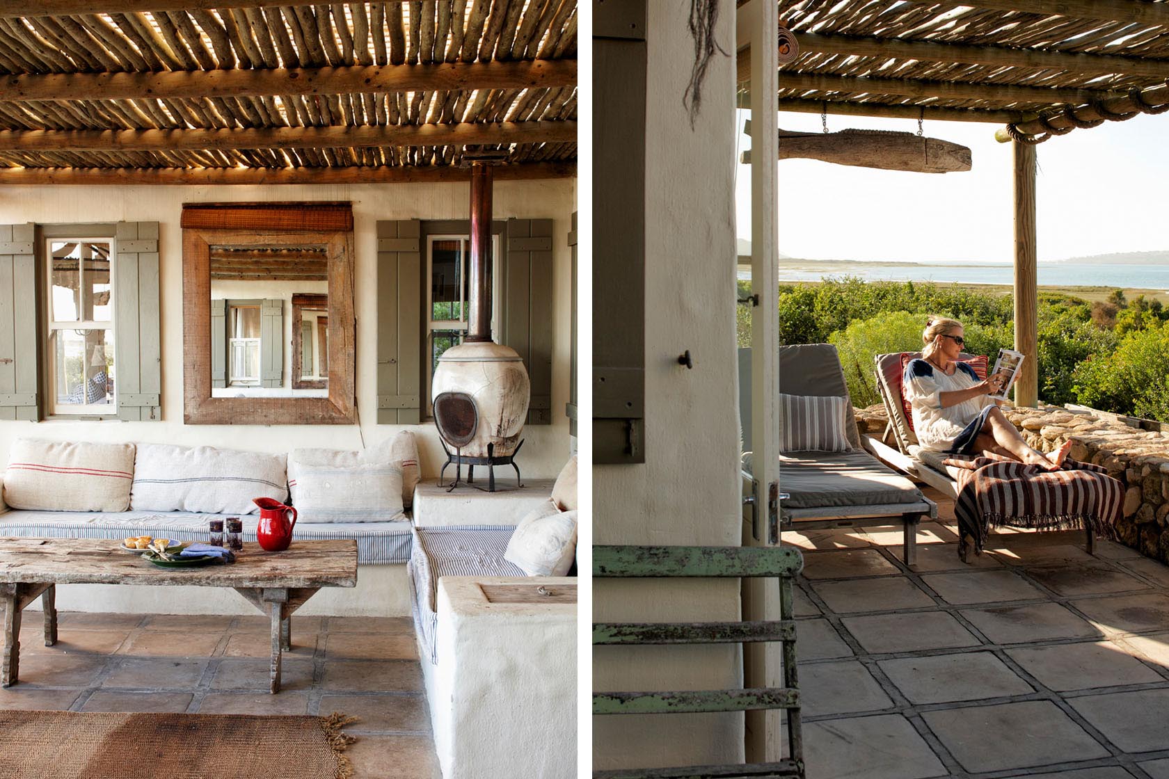 Perfect Hideaways cosy veranda seating and relaxing lagoon views, Seagull Cottage, Churchhaven