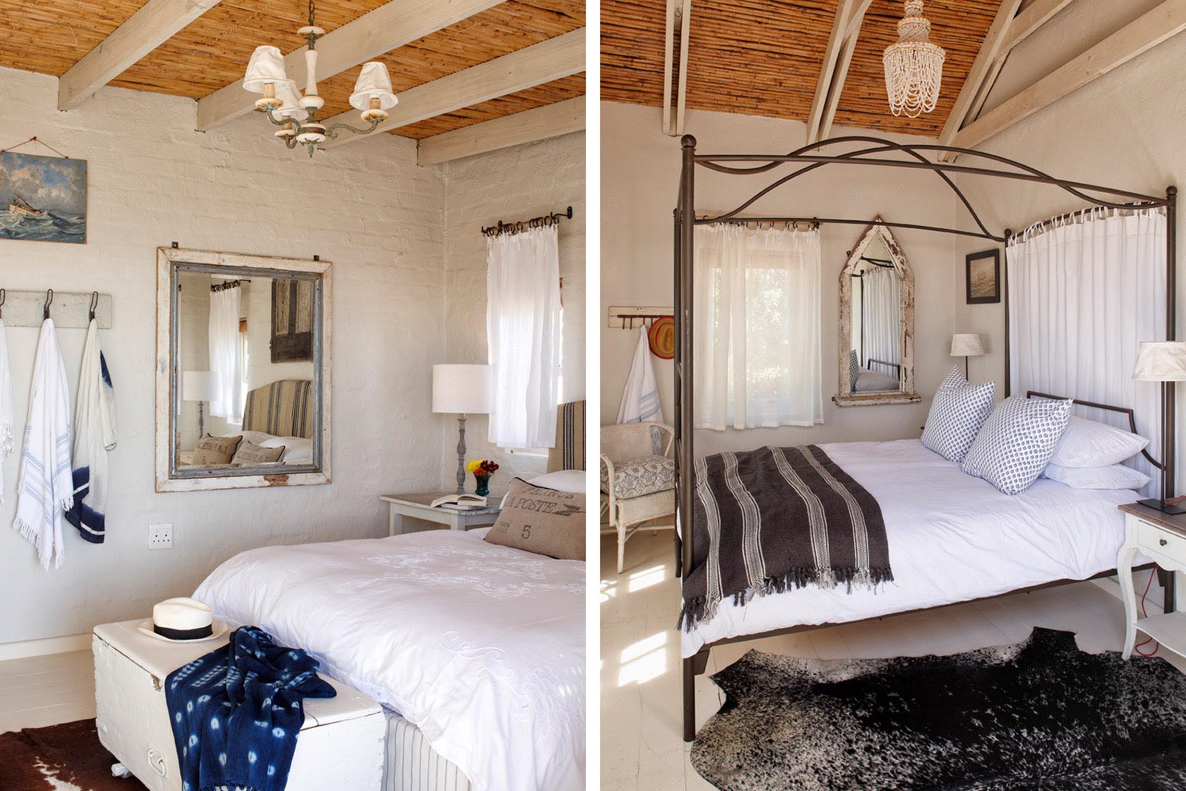 Perfect Hideaways bright coastal bedrooms with rustic details, Seagull Cottage, Churchhaven
