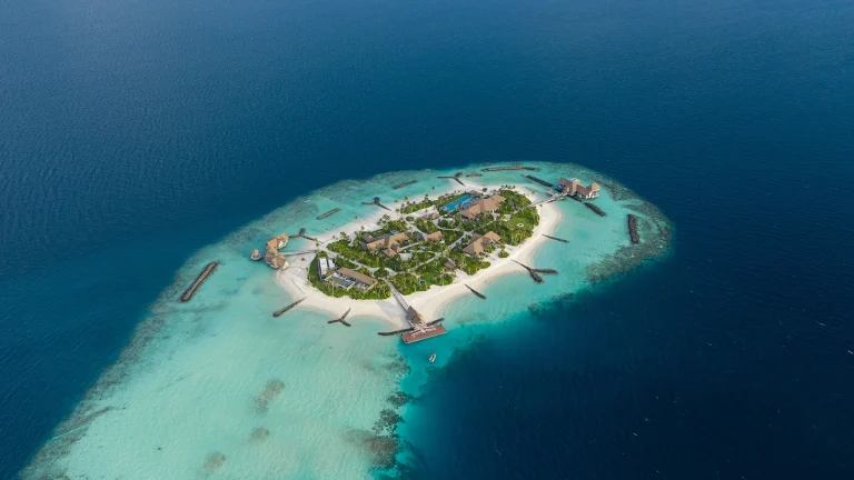Perfect Hideaways, Itaafushi Maldives, aerial view of beach and ocean